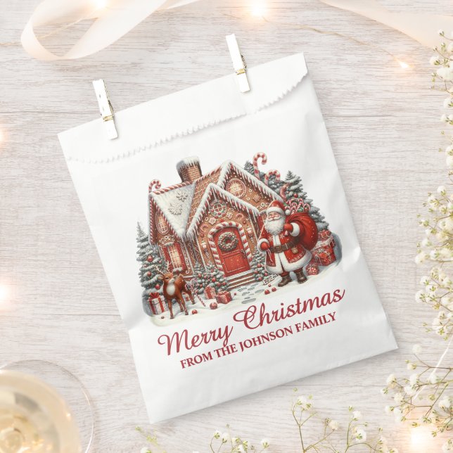 Papel Bolsa de dulces de vacaciones Feliz Navidad (Cortado)