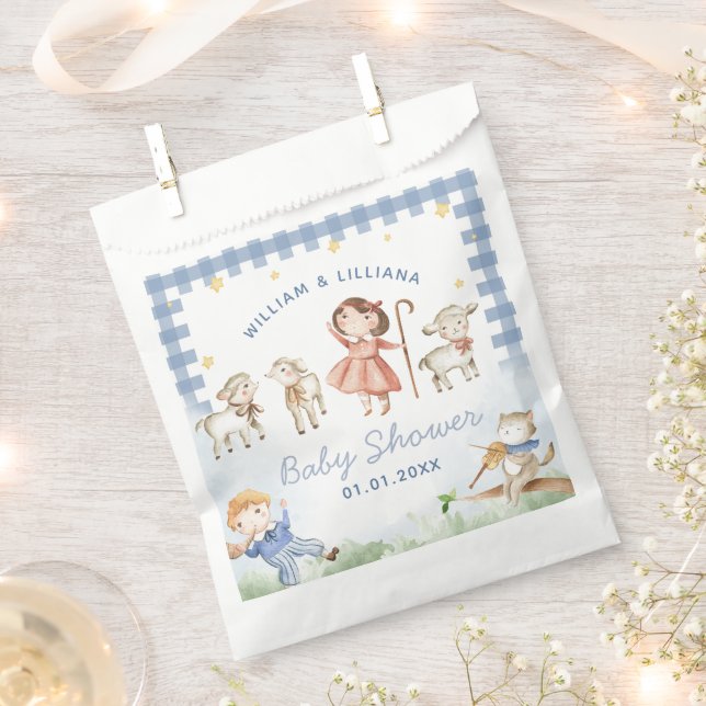 Papel Bolsa de Favor Baby Shower Rhyme Nursery (Cortado)