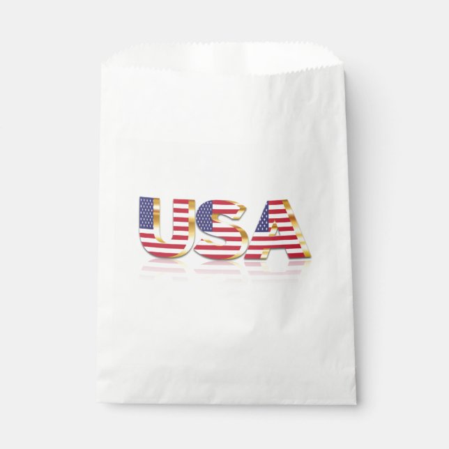Papel Bolsa de Favor Bandera de EE. UU. (Anverso)
