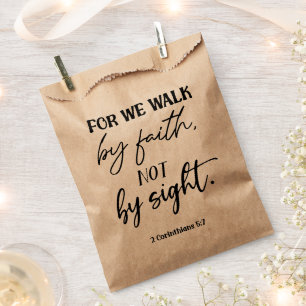 Papel Bolsa de Favor Bible Verse Kraft