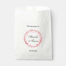Papel Bolsa de Favor - Boda de Confeti Rojo