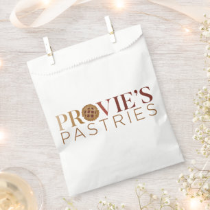 Papel Bolsa de Favor con Logo de Pastelería Provie's
