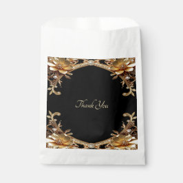 Papel Bolsa de Favor con Marco de Oro Elegante