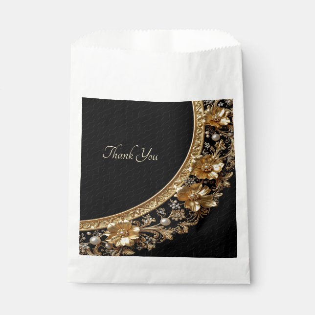 Papel Bolsa de Favor con Marco Dorado Ornamentado (Anverso)