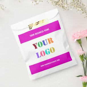 Papel Bolsa de Favor con Texto de Logo o Foto Personaliz