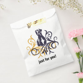 Papel Bolsa de Favor Corazón de Gran Danés Dulce