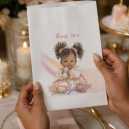 Papel Bolsa de Favor de Agradecimiento para Bebé Afroame