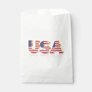 Papel Bolsa de Favor de Bandera de EE. UU.