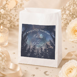 Papel Bolsa de Favor de Boda Celestial Bosque Nocturno E