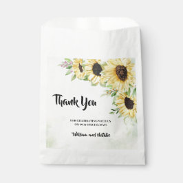 Papel Bolsa de Favor de Boda de Girasoles Agradeciendo p