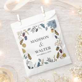 Papel Bolsa de Favor de Boda de Hojas de Otoño Rústico