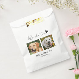 Papel Bolsa de favor de boda de mascota personalizada
