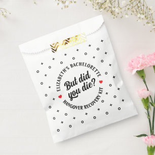 Papel Bolsa de Favor de Boda Elegante de Medianoche