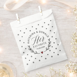 Papel Bolsa de Favor de Boda Elegante de Medianoche
