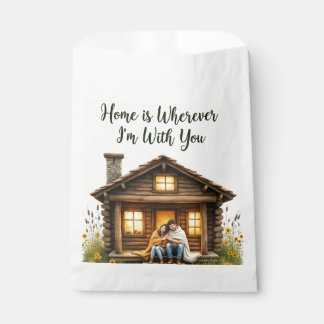 Papel Bolsa de Favor de Boda Rústica para Invitados 
