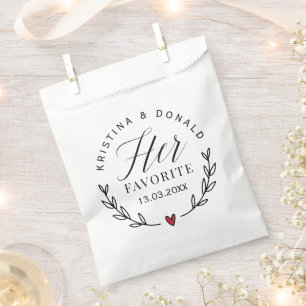 Papel Bolsa de Favor de Boda Su Favorita