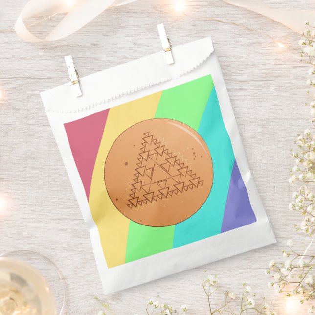 Papel Bolsa de Favor de Caramelo Dalgona Triangular (Cortado)