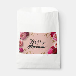 Papel Bolsa de favor de compras de cuenta regresiva flor