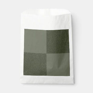 Papel Bolsa de Favor de Cuadros Verde Musgo