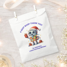 Bolsa de Favor de Cumpleaños de Navidad Robot / Ed