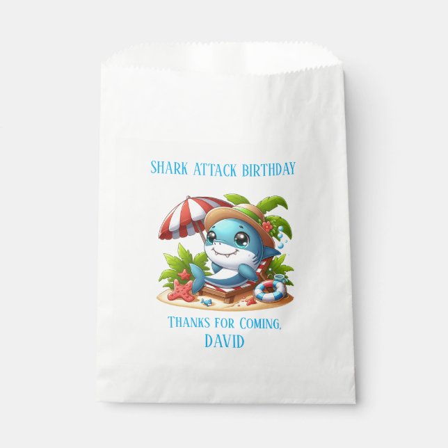 Papel Bolsa de Favor de Cumpleaños en la Playa de Ataque (Anverso)