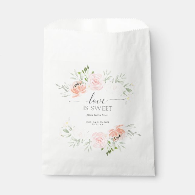 Papel Bolsa de Favor de Despedida de Soltera Pastel Blus (Anverso)