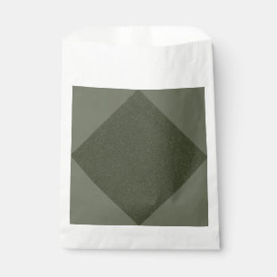 Papel Bolsa de Favor de Diamante Verde Musgo