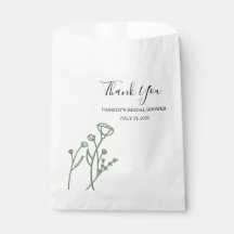 Bolsa de Favor de Ducha Bridal Flor Salvaje