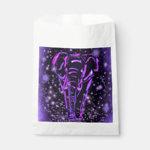 Papel Bolsa de Favor de Elefante Morado