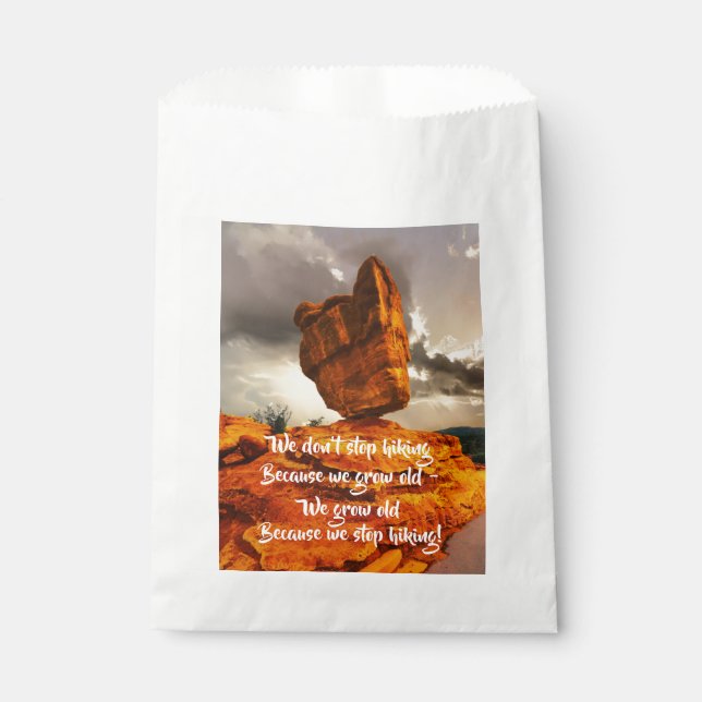 Papel Bolsa de Favor de Fiesta de Senderismo Roca Equili (Anverso)