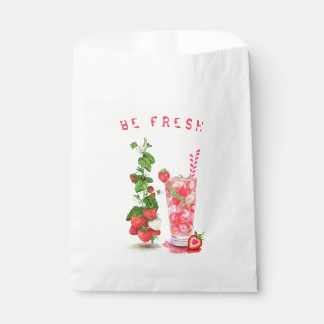 Papel Bolsa de Favor de Frutas de Bebida Fría de Jugo de (Anverso)
