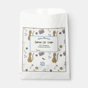 Papel Bolsa de Favor de Golosinas para Gatos Lindos
