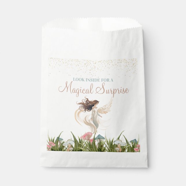 Papel Bolsa de Favor de Hadas del Jardín Magico (Anverso)