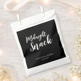 Papel Bolsa de Favor de la Boda de Medianoche