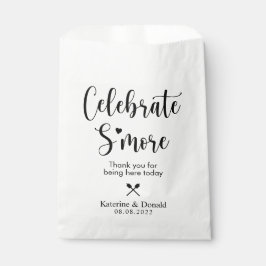 Papel Bolsa de Favor de la Boda Rustica S'more