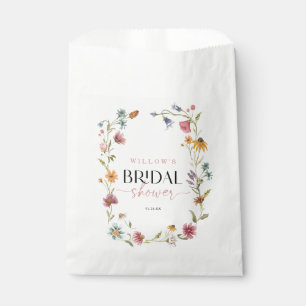 Papel Bolsa de Favor de la Ducha Bridal Boho Wildflower