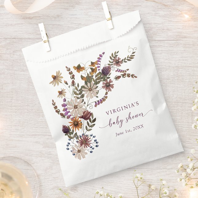 Papel Bolsa de Favor de la Ducha del Bebé Caída (Fall Baby Shower Favor Bag
)