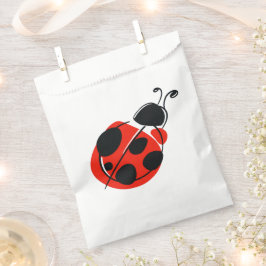 Papel Bolsa de Favor de la Ladybug Cute