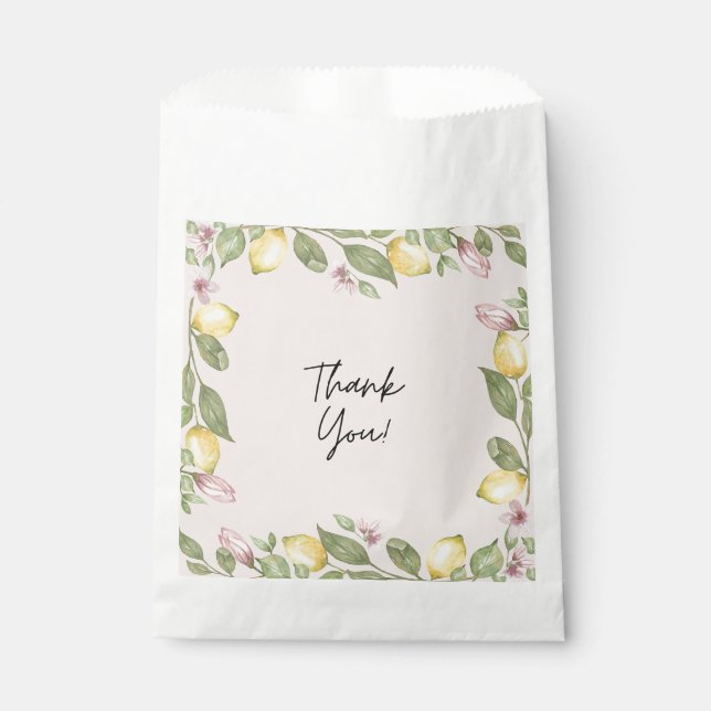 Papel Bolsa de Favor de Limón Rosa (Anverso)