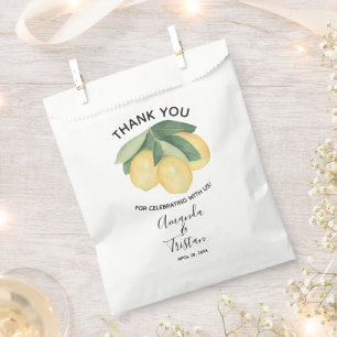 Papel Bolsa de Favor de Limones Cítricos Gracias