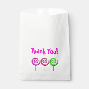 Papel Bolsa de Favor de Lollipops girada