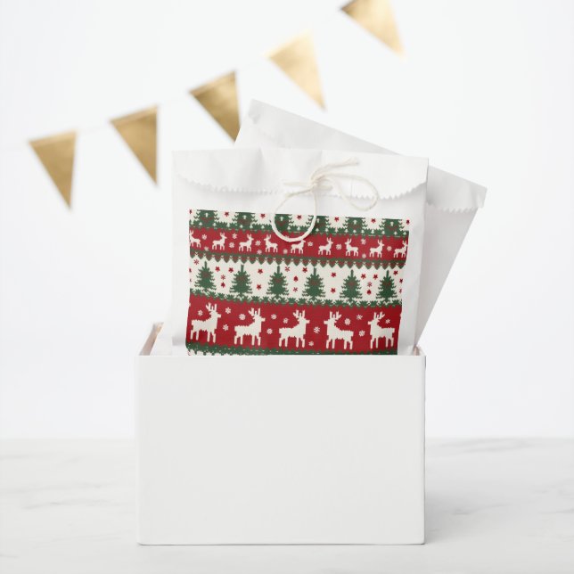 Papel Bolsa de Favor de Navidad de Reno (Fiesta)
