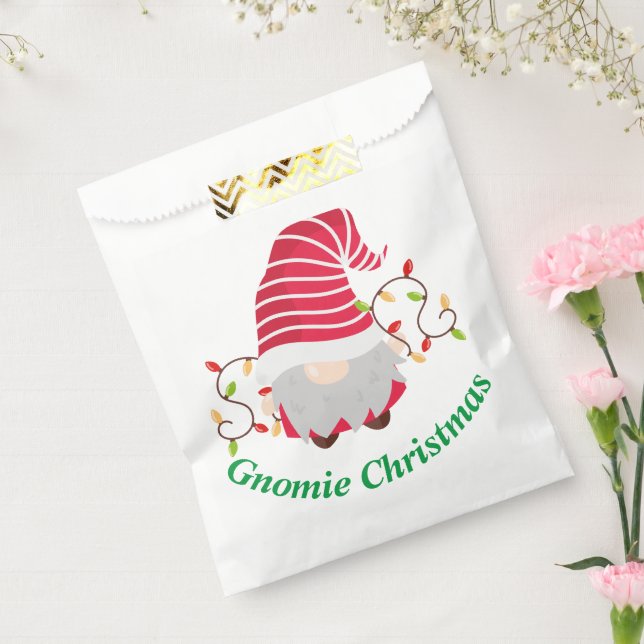 Papel Bolsa de Favor de Navidad Gnomie (Sellado)