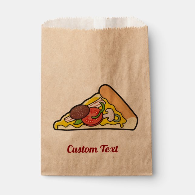 Papel Bolsa De Favor De Pizza Slice (Anverso)