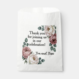 Papel Bolsa de Favor de Rosa Floral
