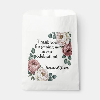 Papel Bolsa de Favor de Rosa Floral