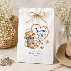 Papel Bolsa de Favor de Vaquero Bebé Howdy
