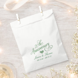 Papel Bolsa de Favor del 20° Aniversario del Boda Esmera