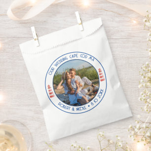 Papel Bolsa de Favor del Boda de Cape Cod