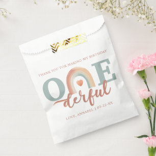 Papel Bolsa de Favor del Cumpleaños del Boho Arcoiris -